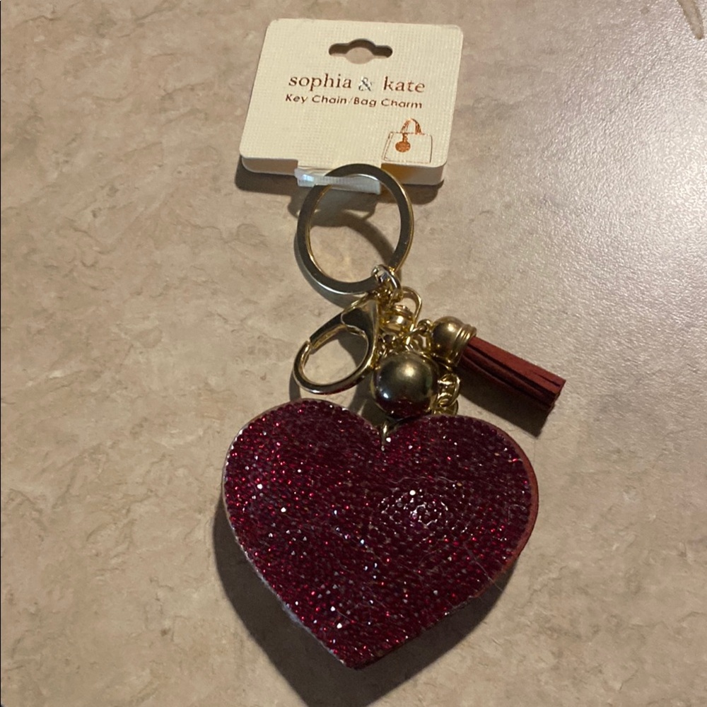 Glamorous Red Heart key holder